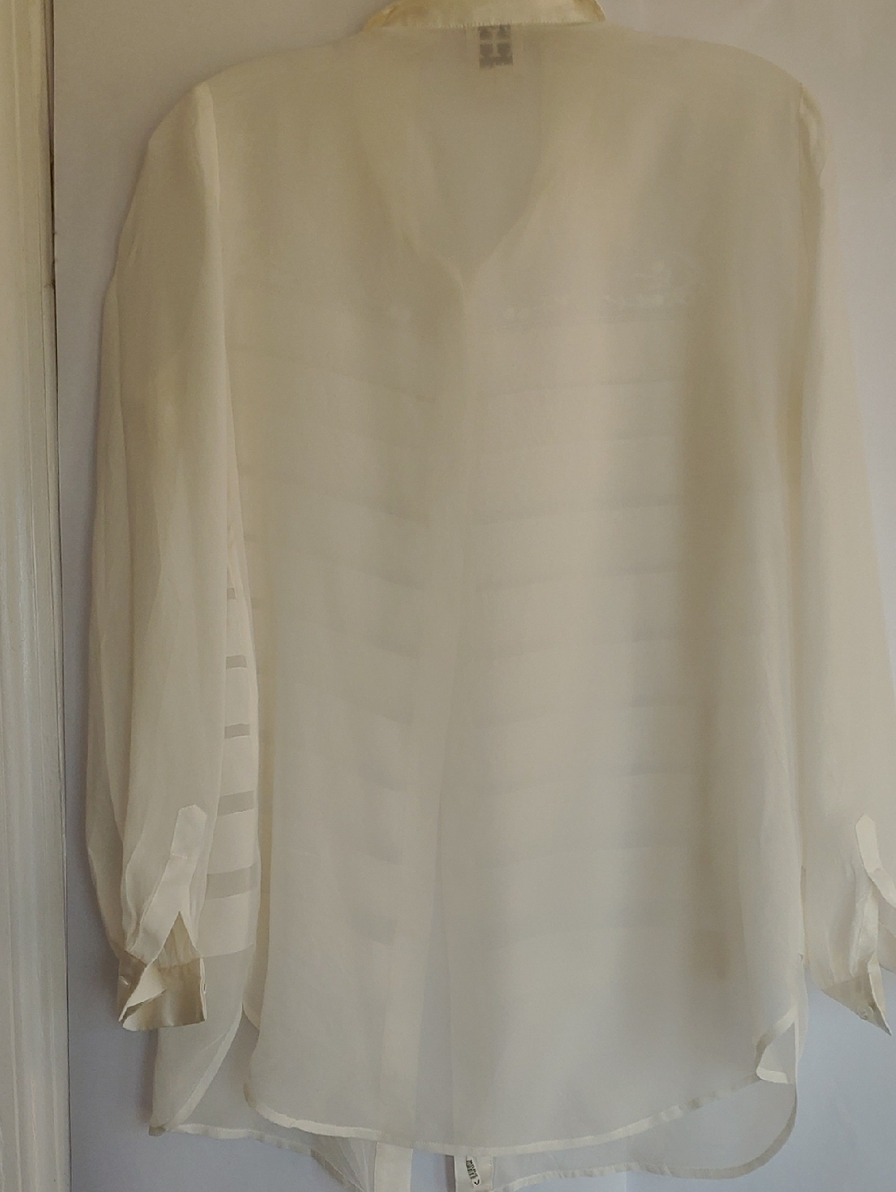 Haute Hippie Ivory Semi-Sheer Blouse - Picture 3 of 6